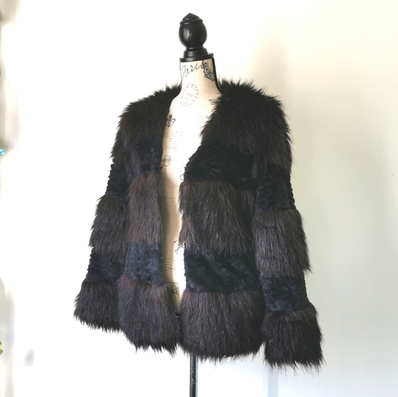 Halston Heritage faux fur coat - Picture 9 of 12